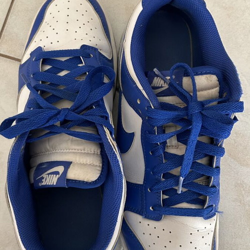 Nike Dunk Low Retro sneakers used, size 42.5, white and blue