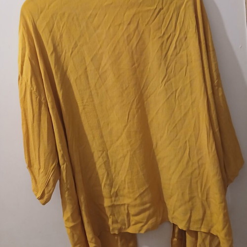 Short kimono like new, mustard viscose, oversized fit