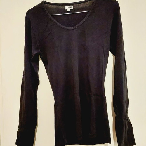 Elvina long-sleeve blouse Medium like new, black