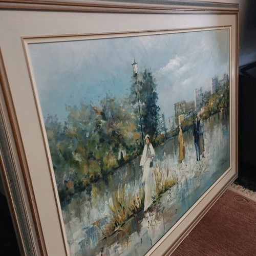 Painting The Walk used on canvas with wooden frame