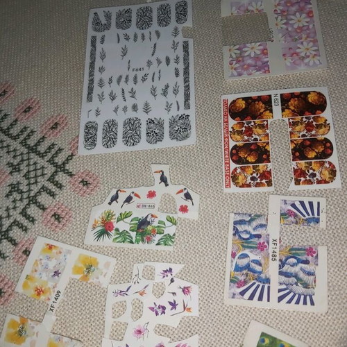 Nail tattoo stickers new, pack of 10 pieces