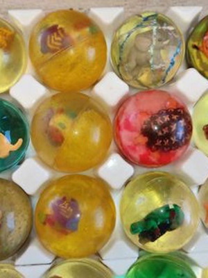 Bouncy Balls 12 μπαλες με φιγούρες ζωάκια σαν καινούργιο