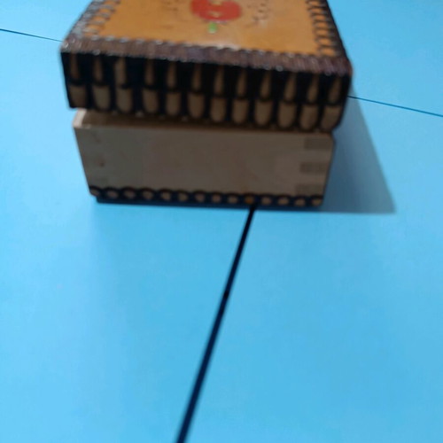 Wooden handmade vintage box from the 50s, new