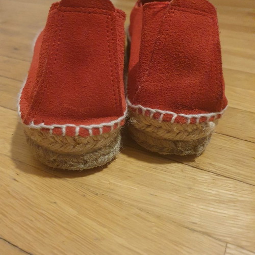 Manebi suede moccasins new, red, size 38