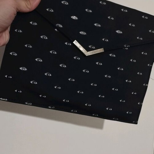 Achilleas Accessories clutch bag like new, dark blue with eye pattern