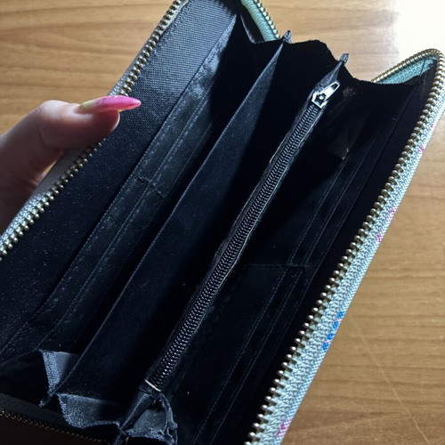 Donuts Baby Blue Wallet like new, large size