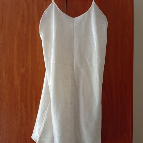 Staten women's nightgown, white, size L, teddy bear pattern