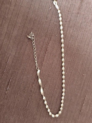 Silver 925 Rope Chain Anklet used with Adjustable Length and Spring Clasp