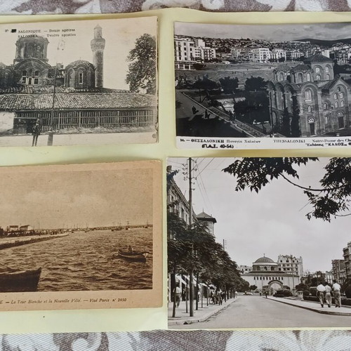 Thessaloniki Old Era Postcards set of 4, like new