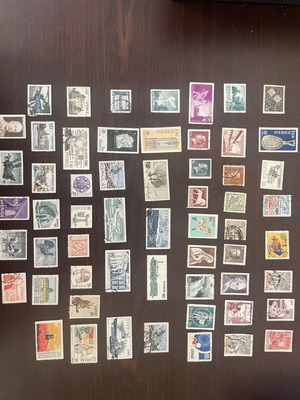 Sverige stamps used, pack of 58, Sweden