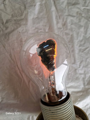 Old light bulb with special effect, used