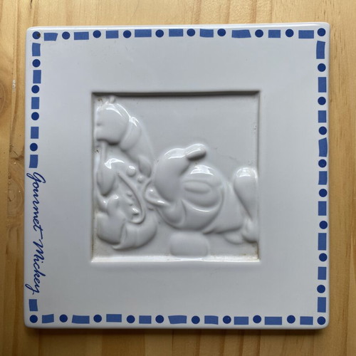 Disney Parks Chef Gourmet Mickey Mouse Ceramic Trivet like new