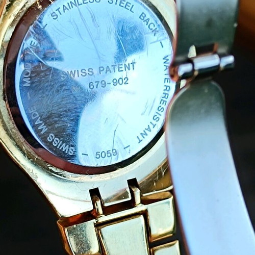 Alfex gold-plated Swiss watch used