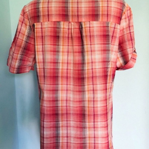 Estelle Cotton Tunic Shirt like new, short sleeves, pearl buttons