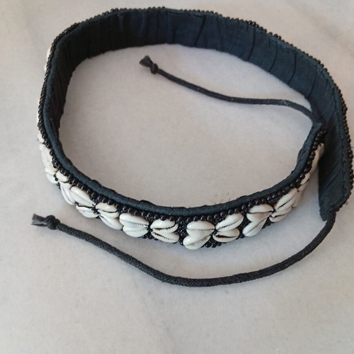 Handmade vintage ethnic belt with shells, like new