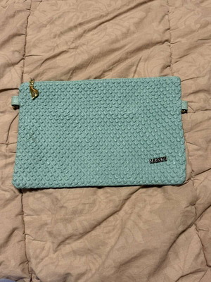 Mango handbag used, blue turquoise, soft material