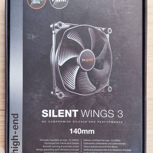 Bequiet Silent Wings 3 140mm 1000rpm fan like new
