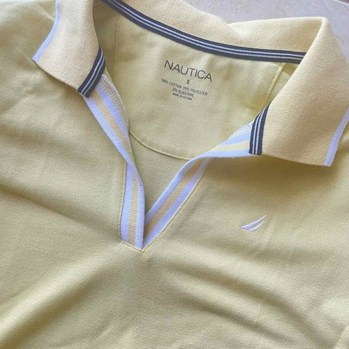 Nautica Women's Sports Polo Shirt new, yellow, size S