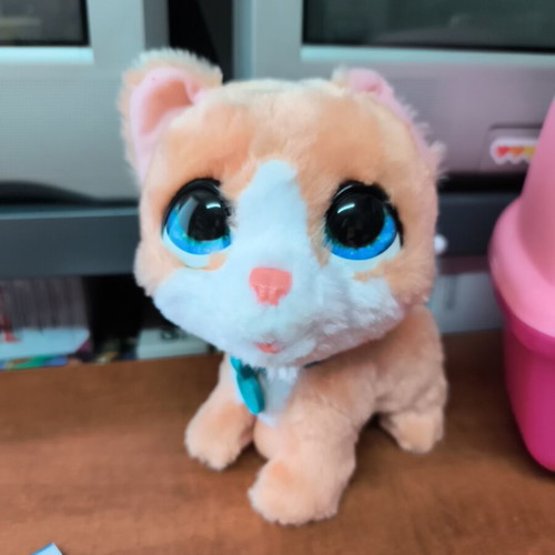 Fur Real Walkalots Peach Kitty Cat used with carrier
