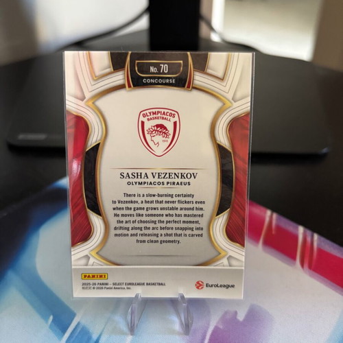 2025/26 Panini Select EuroLeague Sasha Vezenkov Concourse Silver Prizm card near mint