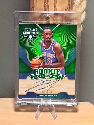 2015-16 Totally Certified Rookie Roll Call Mirror Green Jerian Grant Auto RC card like new