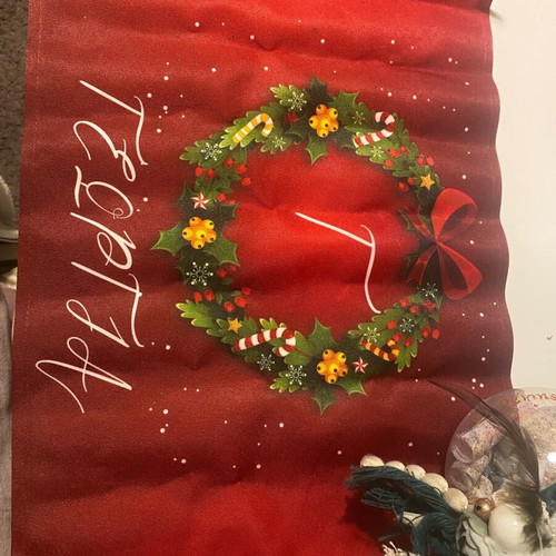 Christmas ornaments new with inscription, set of 2 pieces