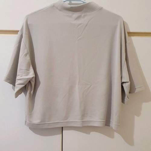 Dr. Denim Crop Shirt like new, white and beige, size L