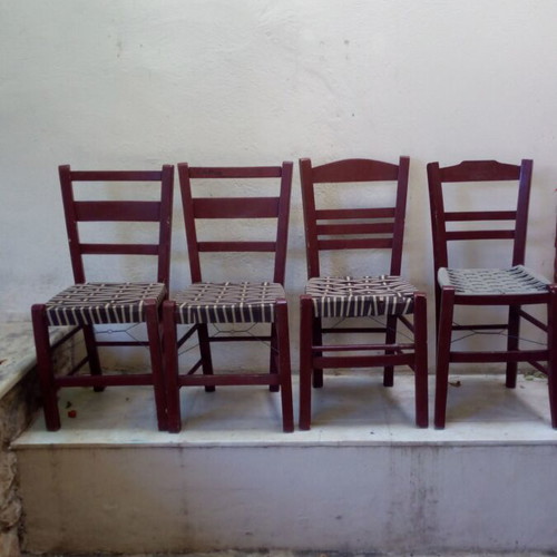 Wooden chairs used