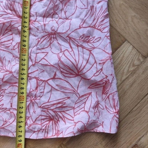 Erfo Pink Blouse with Rose Pattern in XL/XXL Like New