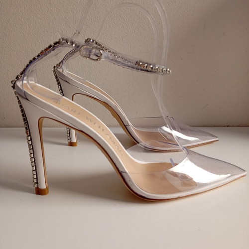 Stuart Weitzman luxury leather sandals like new, size 39, white