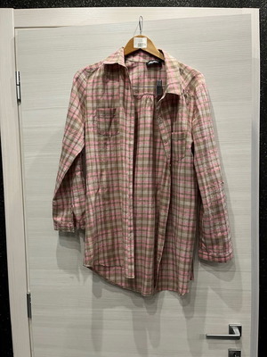 Women’s checked shirt used, size M, beige