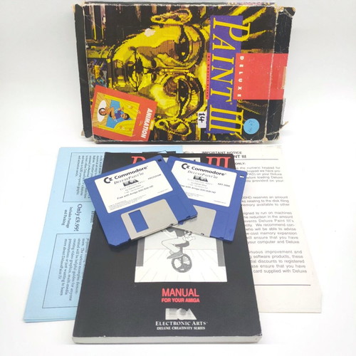 Commodore Amiga Big Box Paint III Software used, 1989, Electronic Arts