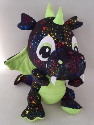 Flo's Toys plush dragon 36 cm used, made in Germany