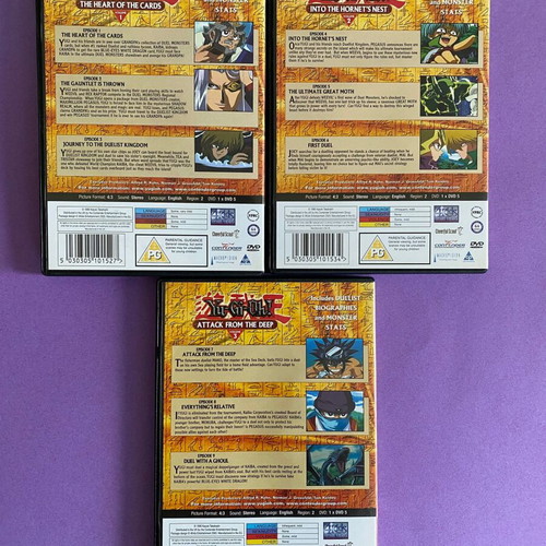 Yu-Gi-Oh! DVD bundle 3 complete volumes like new