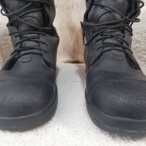 Firefighter leather boots used, GoreTex, men's size 44, black