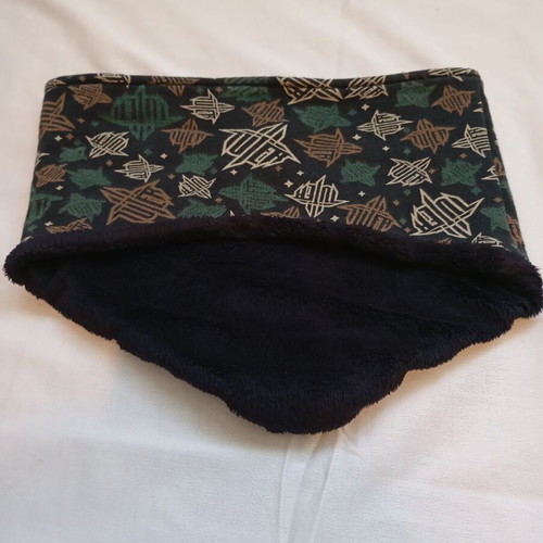 Unisex Winter Neck Warmer with Warm Fleece Lining Geometric Pattern