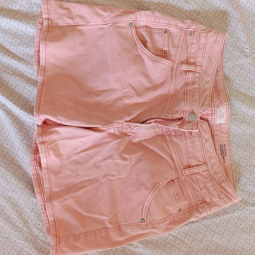 Verde salmon denim shorts like new, size M 38 10, pink