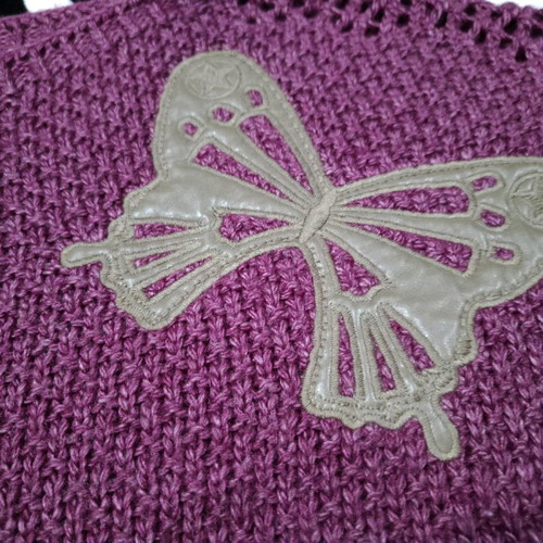 Knitted sleeveless vest used, size medium, pink