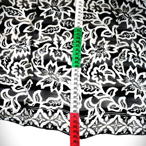 Siam Silk Batik Scarf black and white, new
