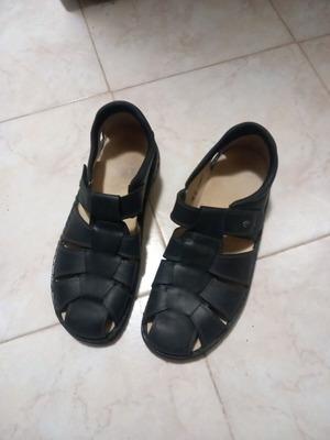 Finn Comfort Germany men's sandals new, size 45, black leather