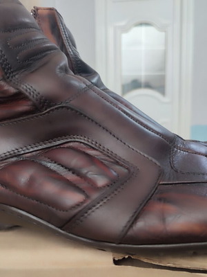 Men's leather ankle boots size 43 like new, brown