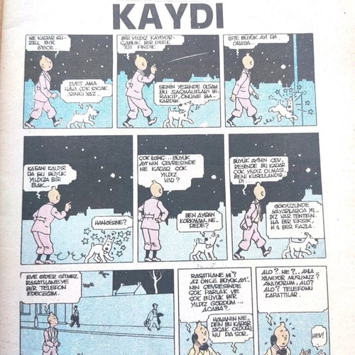 Tintin: Bir Yildiz Kaydi used comic in Turkish