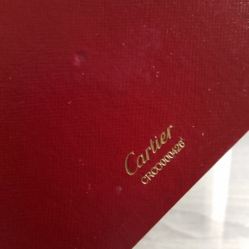 Authentic Cartier Crocodile box like new, red with gold details
