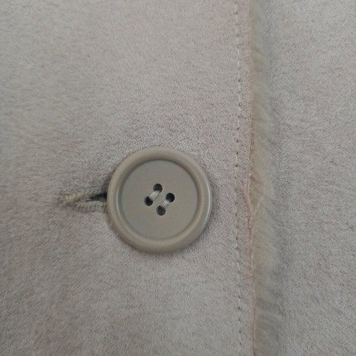 Explorer coat with synthetic mouton-type fur beige like new, size M