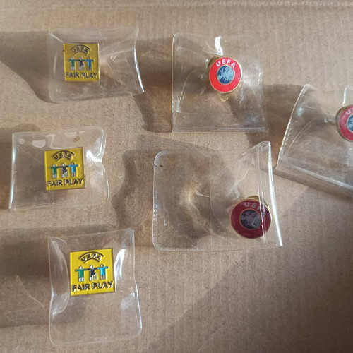 UEFA collectible pins, set of 6, official