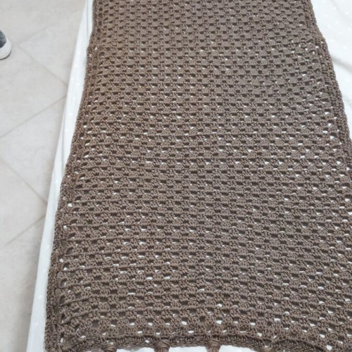 Butterfly brand crocheted table runner, 42x110 cm, made to order