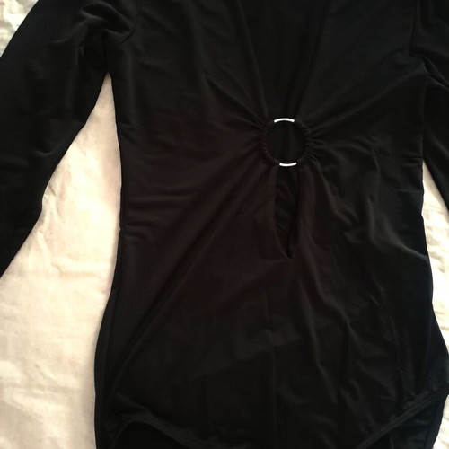 Stradivarius bodysuit with silver ring like new, size M