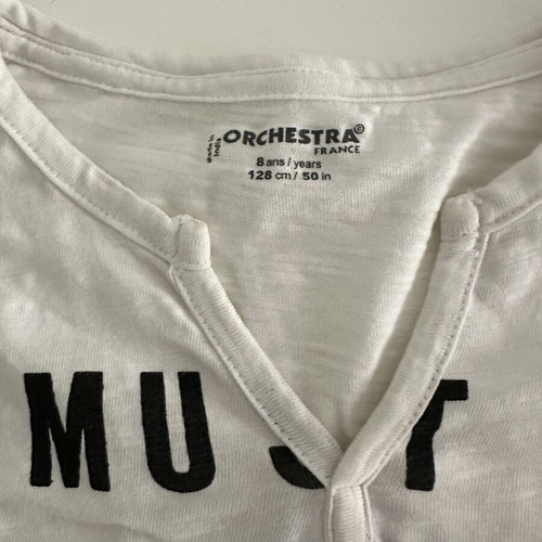 Orchestra children's T-shirt size 8 years 128 cm white like new