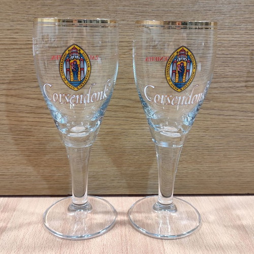 Corsendonk Beer Set of Two Promotional Glasses 330ml like new