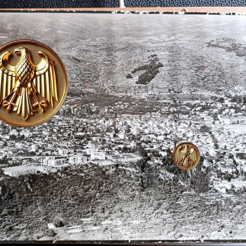 Edessa aerial photograph used, 1950s, 46 x 23.5 cm
